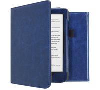 imoshion Étui de liseuse portefeuille en cuir végan pour Kobo Clara HD - Bleu foncé