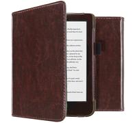 imoshion Étui de liseuse portefeuille en cuir végan pour Kobo Clara HD - Marron foncé