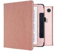 Coque Kobo Sage, Tolino Epos 3 Étui de liseuse portefeuille en cuir végan iMoshion Rose dorée
