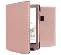 Étui de liseuse portefeuille en cuir végan Pocketbook Verse / Verse Pro / Vivlio Light / Light HD Rose Dorée iMOSHION®