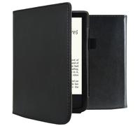 imoshion imoshion Étui de liseuse portefeuille en cuir végan Pocketbook Touch Lux 5 / HD 3 / Basic Lux 4 / Vivlio Lux 5 Noir Noir