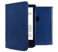 imoshion imoshion Étui de liseuse portefeuille en cuir végan pour Pocketbook Touch Lux 5 / HD 3 / Basic Lux 4 / Vivlio Lux 5 Bleu foncé Bleu foncé