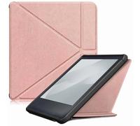 Etui de liseuse portefeuille Pliable pour Kobo Libra 2 / Tolino Vision 6 - Rose Doré