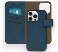 Coque pour iPhone 16 Pro Max Similicuir Bleu