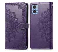 Coque pour Motorola Moto E22 Similicuir Violet