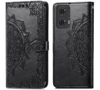 Coque pour Motorola Moto G24,Motorola Moto G04 Similicuir Noir