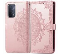 Coque pour Oppo A74 (5G),Oppo A54 (5G) Similicuir Rose