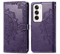 Coque pour Oppo Reno 12 Pro Similicuir Violet