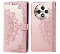 Coque pour Oppo Reno 12F (5G) Similicuir Rose