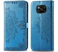 Coque pour Xiaomi Poco X3 Pro,Xiaomi Poco X3 Similicuir Turquoise