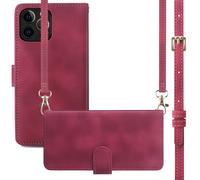 imoshion Etui de télephone portefeuille avec cordon pour iPhone 12 (Pro) - Rouge