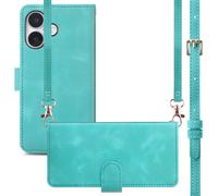 imoshion Etui de télephone portefeuille avec cordon pour Apple iPhone 16 - Turquoise