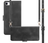 imoshion imoshion Etui de télephone portefeuille avec cordon pour iPhone SE (2022 / 2020) / 8 / 7 Noir Noir