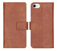 imoshion Étui de télephone portefeuille pour Apple iPhone SE (2022 / 2020) / 8 / 7 / 6(s) - Marron