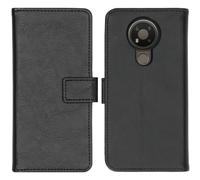Etui de télephone portefeuille de luxe pour Nokia 3.4 - Noir