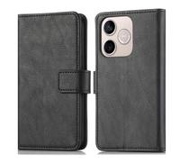 Etui Portefeuille Luxe pour Honor 600 Lite - Cuir PU, 3 Cartes, Rabat Magnétique, Noir