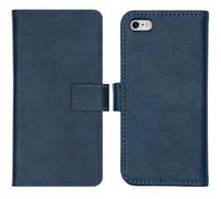 imoshion imoshion Étui de télephone portefeuille de luxe pour iPhone SE (2016) / 5 / 5s Bleu foncé Bleu foncé