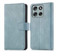imoshion imoshion Étui de télephone portefeuille de luxe pour Motorola Moto G86 Power Bleu clair Bleu clair