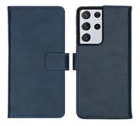 imoshion Étui de télephone portefeuille de luxe pour Samsung Galaxy S21 Ultra - Bleu foncé