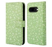 imoshion imoshion Étui de télephone portefeuille Design Google Pixel 9A Green Flowers Multicolore