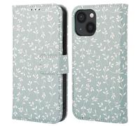 imoshion imoshion Étui de télephone portefeuille Design pour iPhone 13 Smoke Green Flowers Multicolore