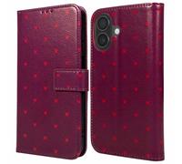 imoshion imoshion Étui de télephone portefeuille Design iPhone 16 Crush Check Coral Dust Rouge