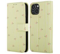 imoshion imoshion Étui de télephone portefeuille Design pour iPhone 14 Garden Stripes Multicolore