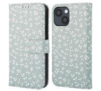 imoshion imoshion Étui de télephone portefeuille Design pour iPhone 14 Smoke Green Flowers Multicolore