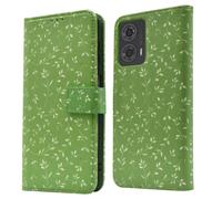 imoshion imoshion Étui de télephone portefeuille Design Motorola Moto G24 Power Green Flowers Multicolore