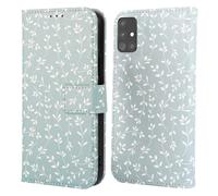 imoshion imoshion Étui de télephone portefeuille Design pour Samsung Galaxy A51 Smoke Green Flowers Multicolore