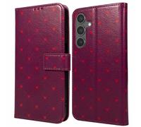 imoshion imoshion Étui de télephone portefeuille Design pour Samsung Galaxy S25 Crush Check Coral Dust Rouge