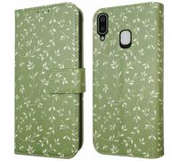 imoshion imoshion Étui de télephone portefeuille Design Samsung Galaxy A20e Green Flowers Multicolore