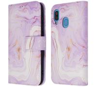 imoshion imoshion Étui de télephone portefeuille Design Samsung Galaxy A40 Purple Marble Multicolore