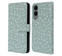 imoshion imoshion Étui de télephone portefeuille Design Samsung Galaxy S25 Edge Smoke Green Flowers Transparent