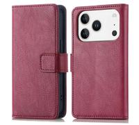 Coque pour iPhone 17 Pro Max Similicuir Bordeaux