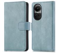 Coque pour Oppo Reno 10 Pro,Oppo Reno 10 Similicuir Bleu clair