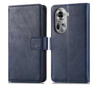 Coque pour Oppo Reno 11 F Similicuir Bleu foncé