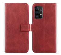 Coque pour Samsung Galaxy A52(s) Similicuir Rouge