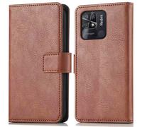 Coque pour Xiaomi Redmi 10C Similicuir Marron