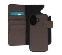 imoshion Étui portefeuille luxe 2-en-1 amovible pour Apple iPhone 16 - Marron