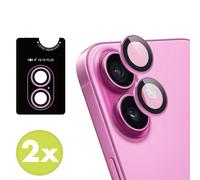 imoshion Lot de 2 protections d'objectif de caméra pour Apple iPhone 16 / 16 Plus - Rose
