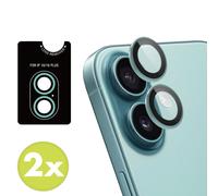 imoshion Lot de 2 protections d'objectif de caméra pour Apple iPhone 16 / 16 Plus - Teal