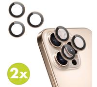 imoshion imoshion Lot de 2 protections d'objectif de caméra iPhone 16 Pro / 16 Pro Max Desert / Titanium Beige