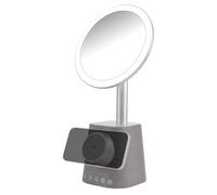 imoshion imoshion Miroir de maquillage avec haut-parleur Bluetooth et chargeur sans fil Argenté Argent