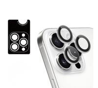 imoshion Lot de 2 protections d'objectif de caméra pour Apple iPhone 16 Pro / 16 Pro Max - Blanc / Titanium