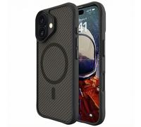 imoshion Rugged Hybrid Carbon Case avec MagSafe pour Apple iPhone 16 - Noir