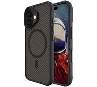 Rugged Hybrid Carbon Case avec MagSafe pour iPhone 16 Plus - Noir