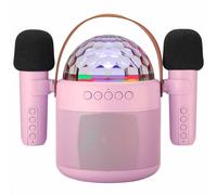 imoshion imoshion Sing et Shine Karaoke Set Enceinte et 2 micros Candy Pink Rose