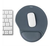 imoshion Tapis de souris ergonomique - Tapis de souris avec repose-poignet - 30 x 25 cm - Bleu seal
