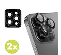 pour iPhone 13 (Pro) Pro Max Phone Screenprotector 2 Pack Camera lens protector Noir
